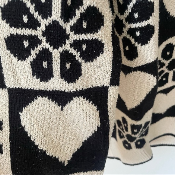 Zara Blogger Favorite Jacquard Checkered Heart & Floral Cardigan - Picture 11 of 11